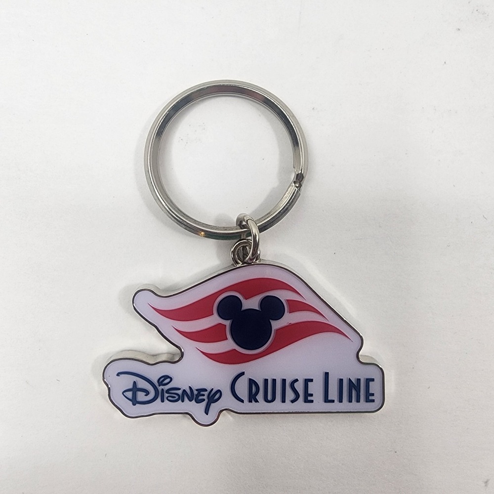 Disney Cruise Line Logo Souvenir Key Chain DCL Logo Key Ring Silver
